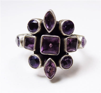 Beautiful Amethyst Stone Sterling Silver Ring