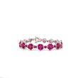 Natural Ruby Gemstone 925 Sterling Silver Tennis Bracelet | Paraiso Jewels