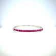 Natural Ruby Gemstone Channel Setting 925 Sterling Silver Bracelet | Paraiso Jewels