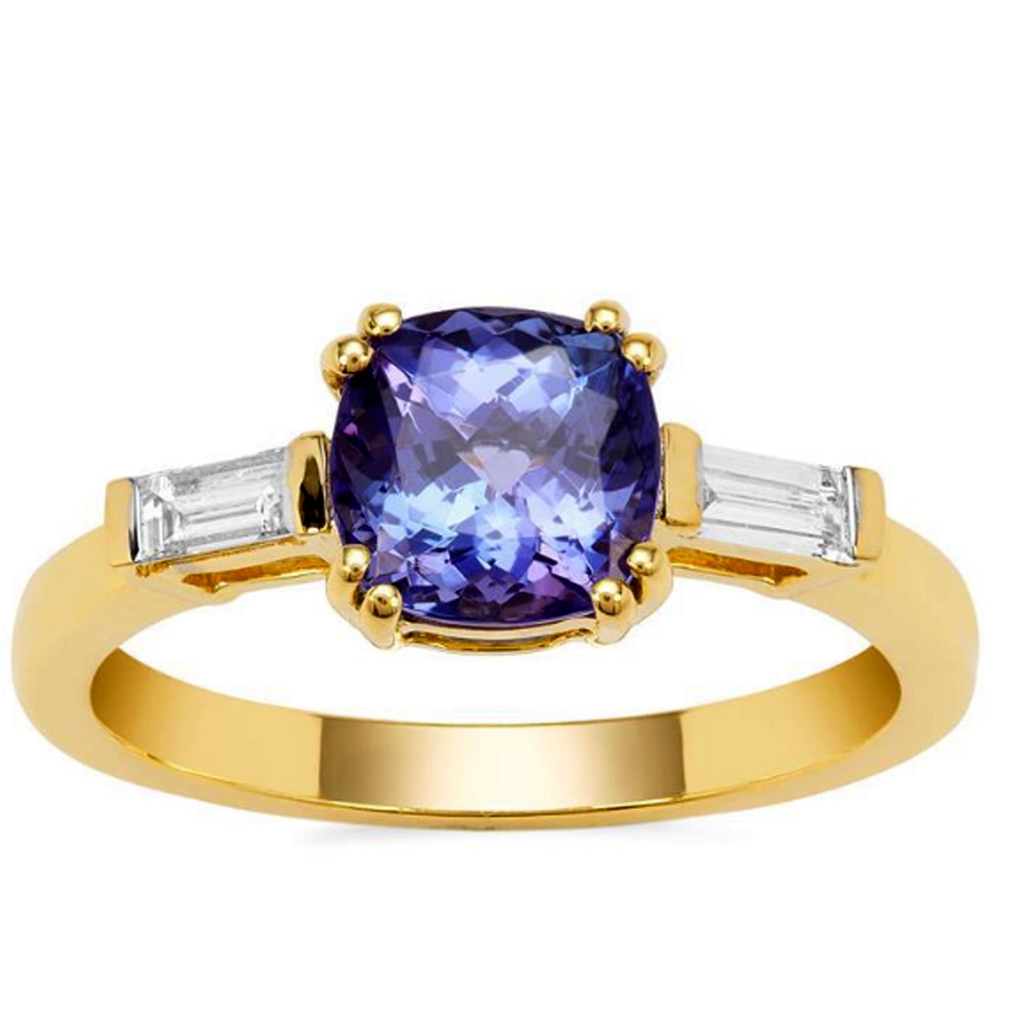 14K Tanzanite Diamond Gold Ring