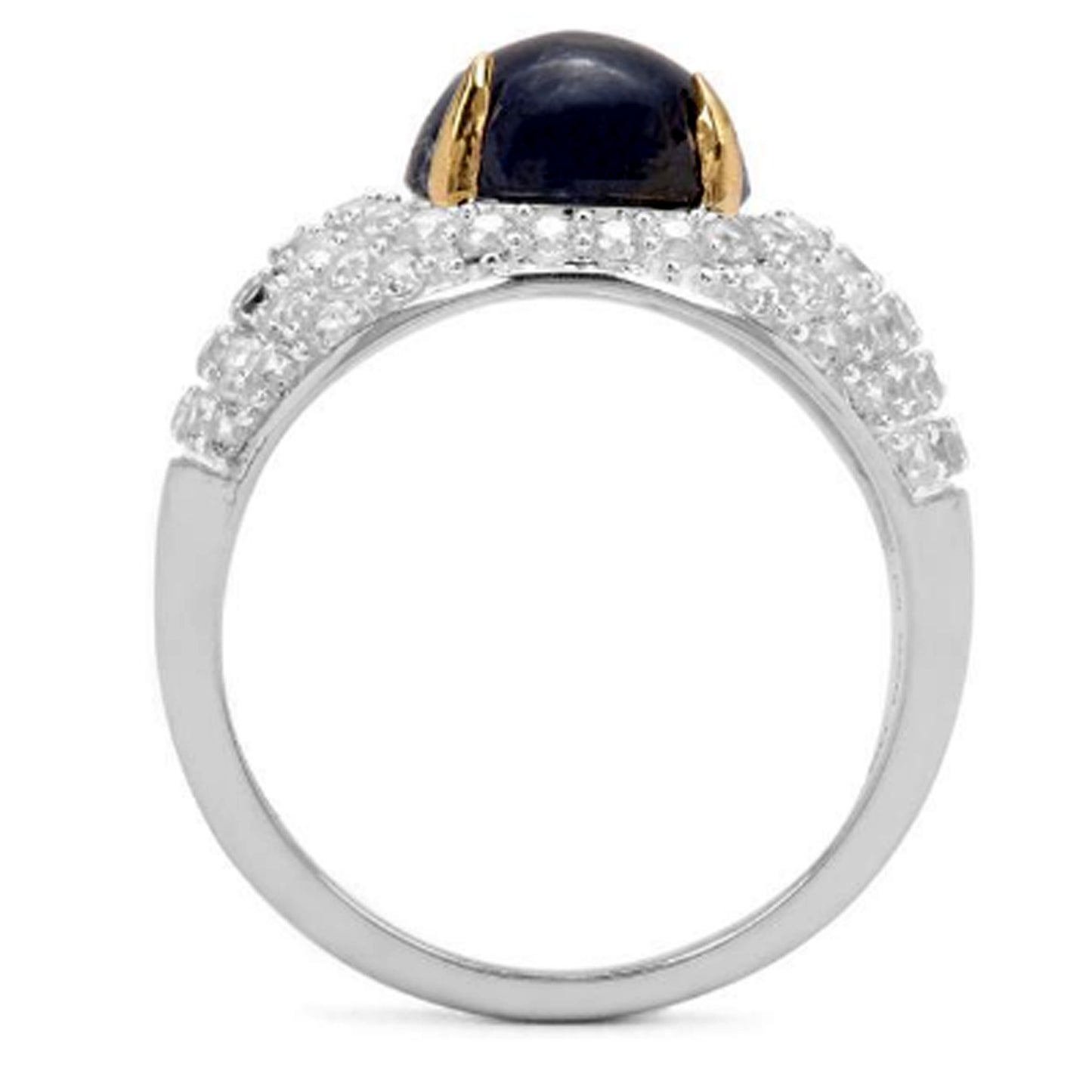 Black Sapphire Diamond 14k Soild Gold Ring