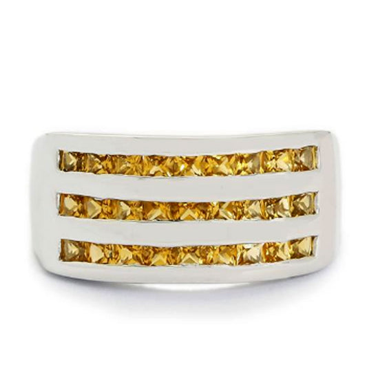 Yellow Tourmaline Gold Band Ring 14K Gold | Paraiso Jewels