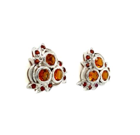 Natural Citrine Earrings 925 Sterling Silver