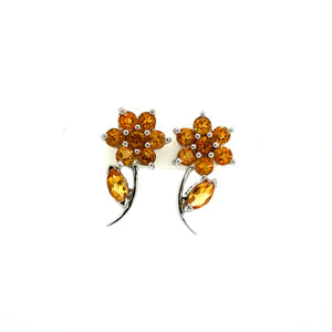 Natural Citrine Earring 925 Sterling Silver