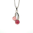 Natural Tourmaline Diamond Gemstone Pendant 925 Sterling Silver | Paraiso Jewels