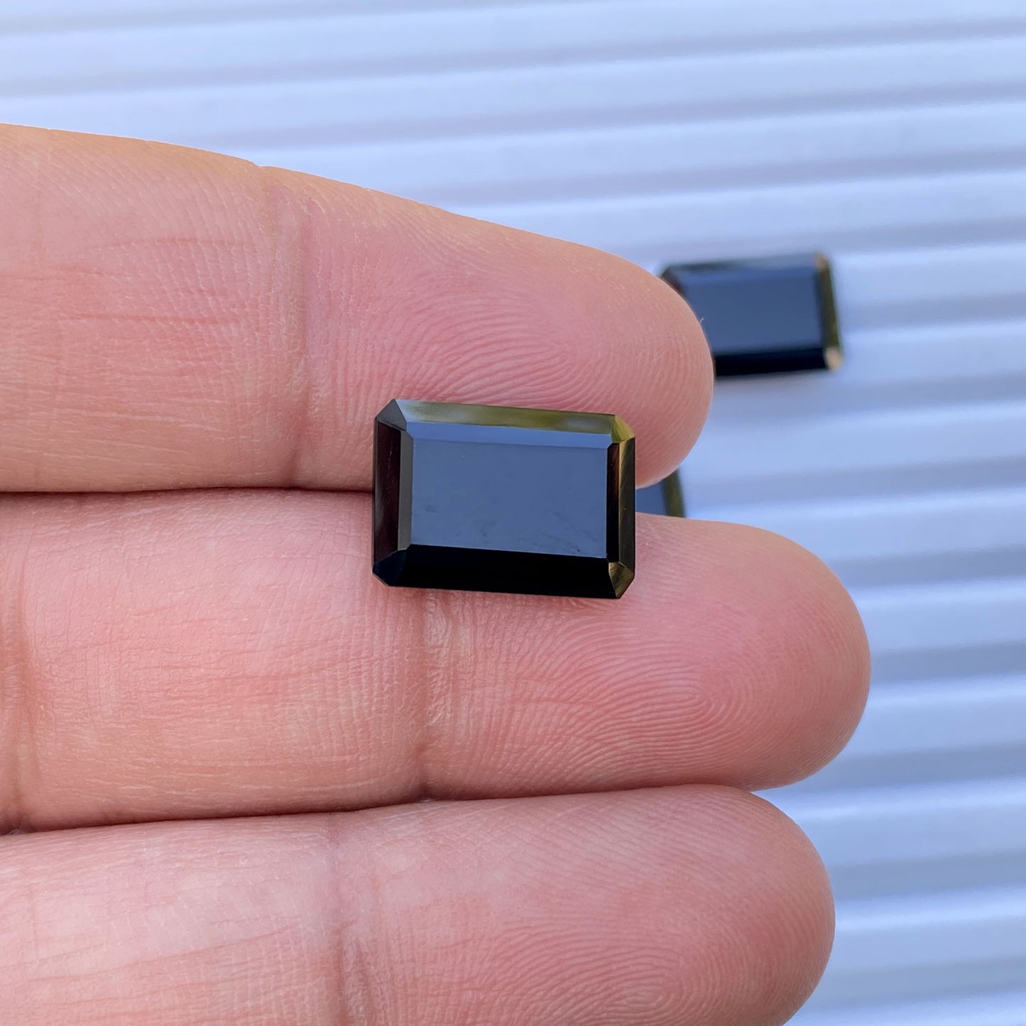 Natural Black Onyx 10x14 mm Octogone Calibration Loose Gemstone