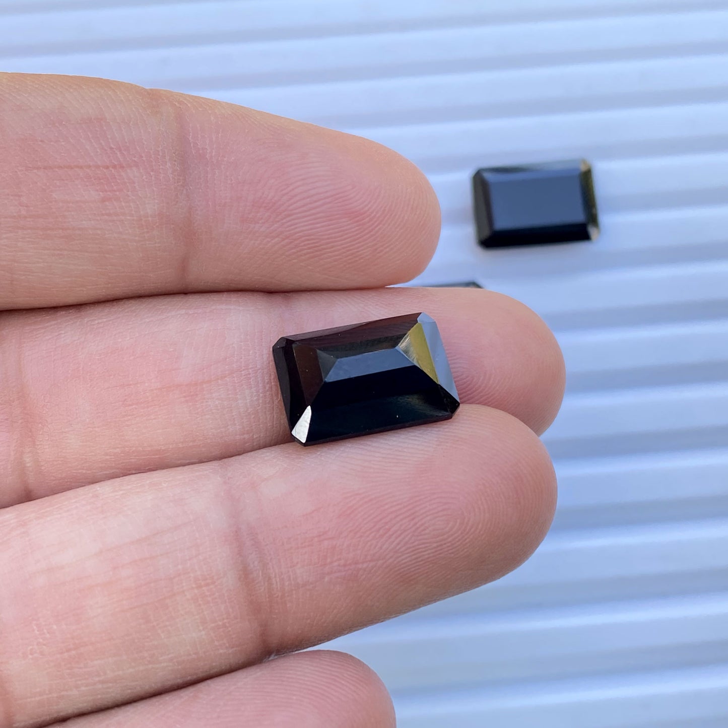 Natural Black Onyx 10x14 mm Octogone Calibration Loose Gemstone