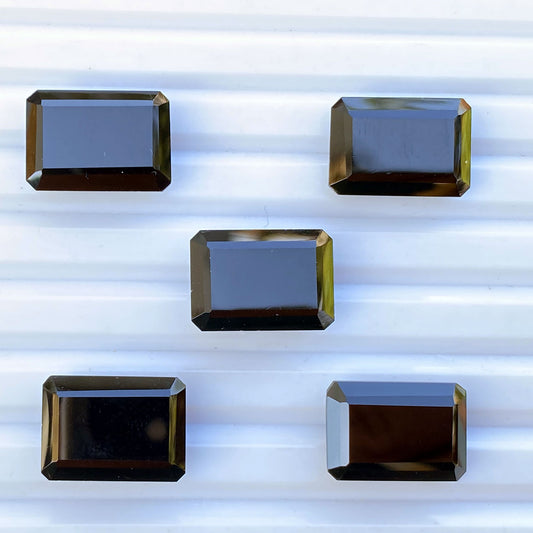 Natural Black Onyx 10x14 mm Octogone Calibration Loose Gemstone