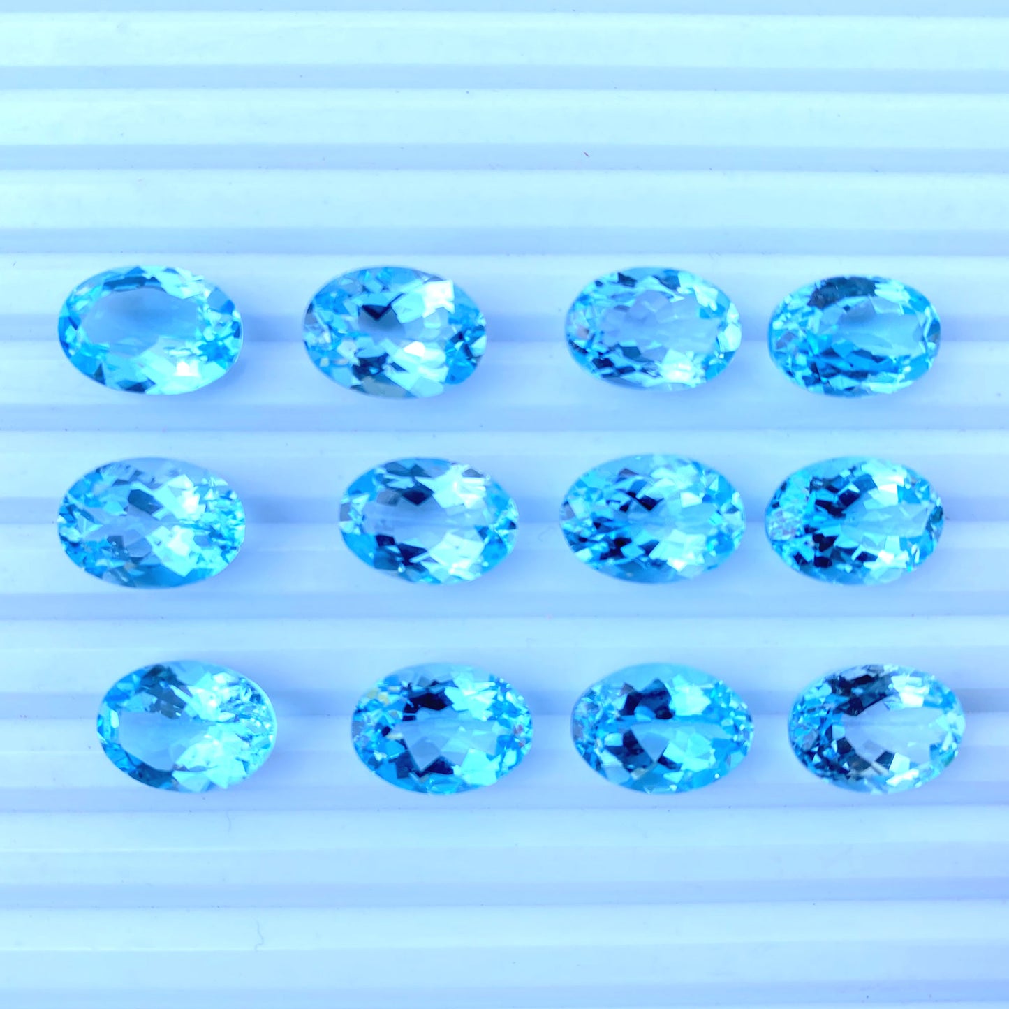 Natural Oval Calibrated 10x14 mm Blue Topaz Loose Gemstone
