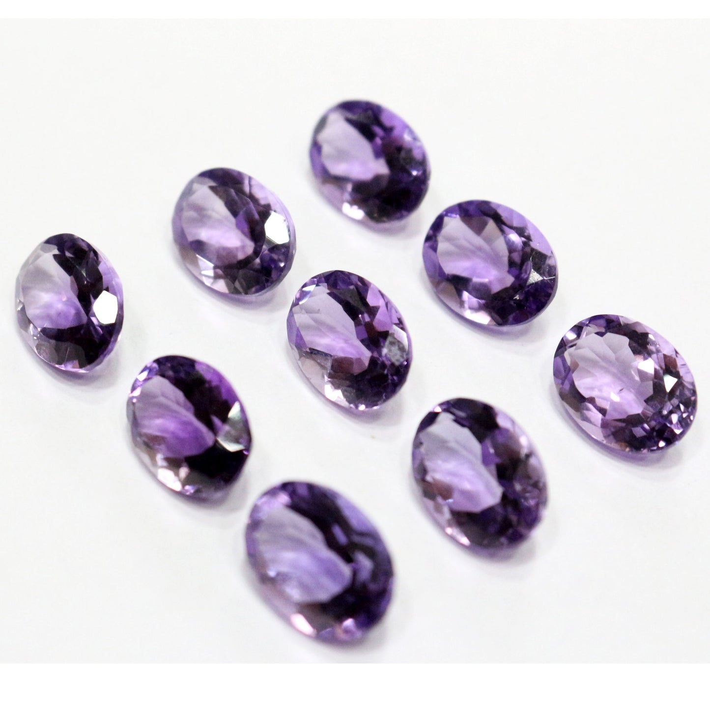 Natural Purple Amethyst Oval Calibration Loose Gemstone
