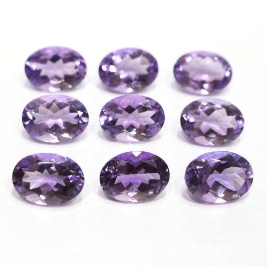 Natural Purple Amethyst Oval Calibration Loose Gemstone