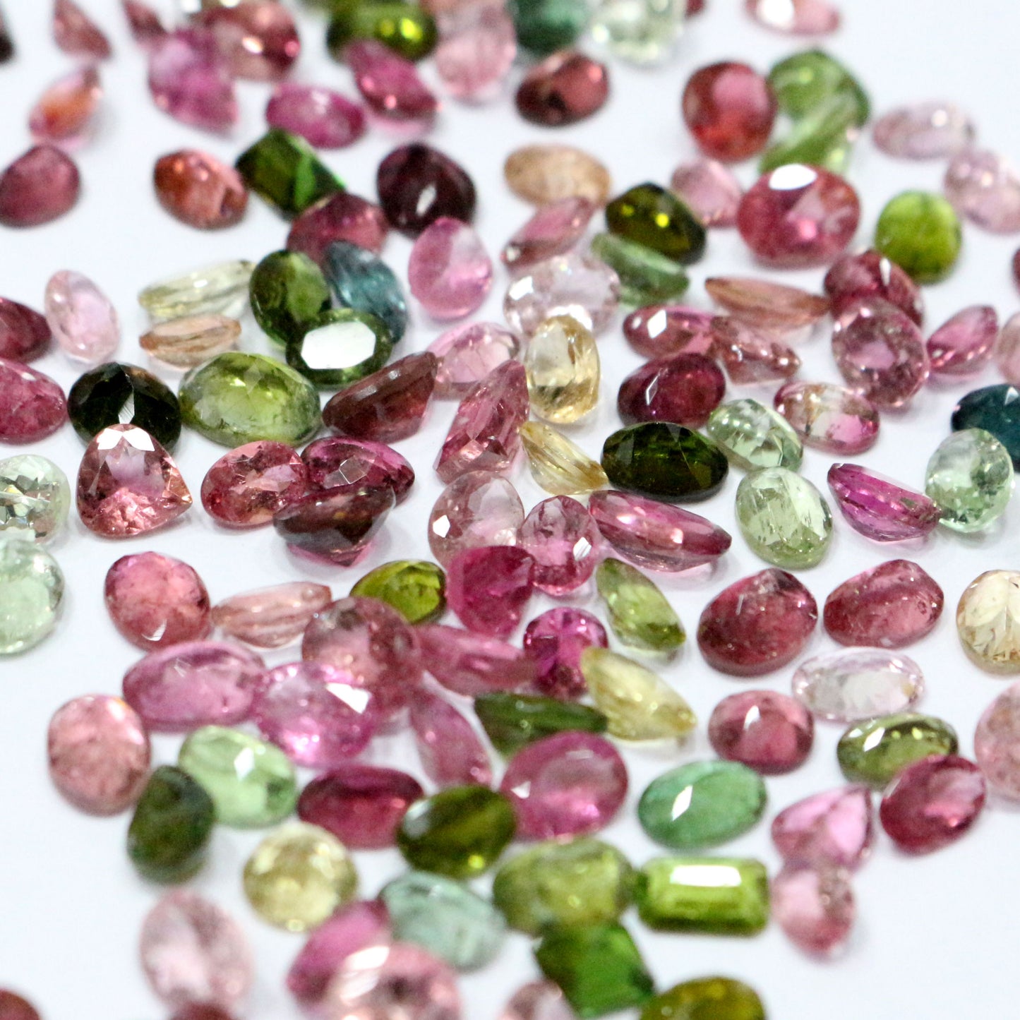 Natural Multi Tourmaline  4x6 5x7 Oval Pear Calibration Loose Gemstone