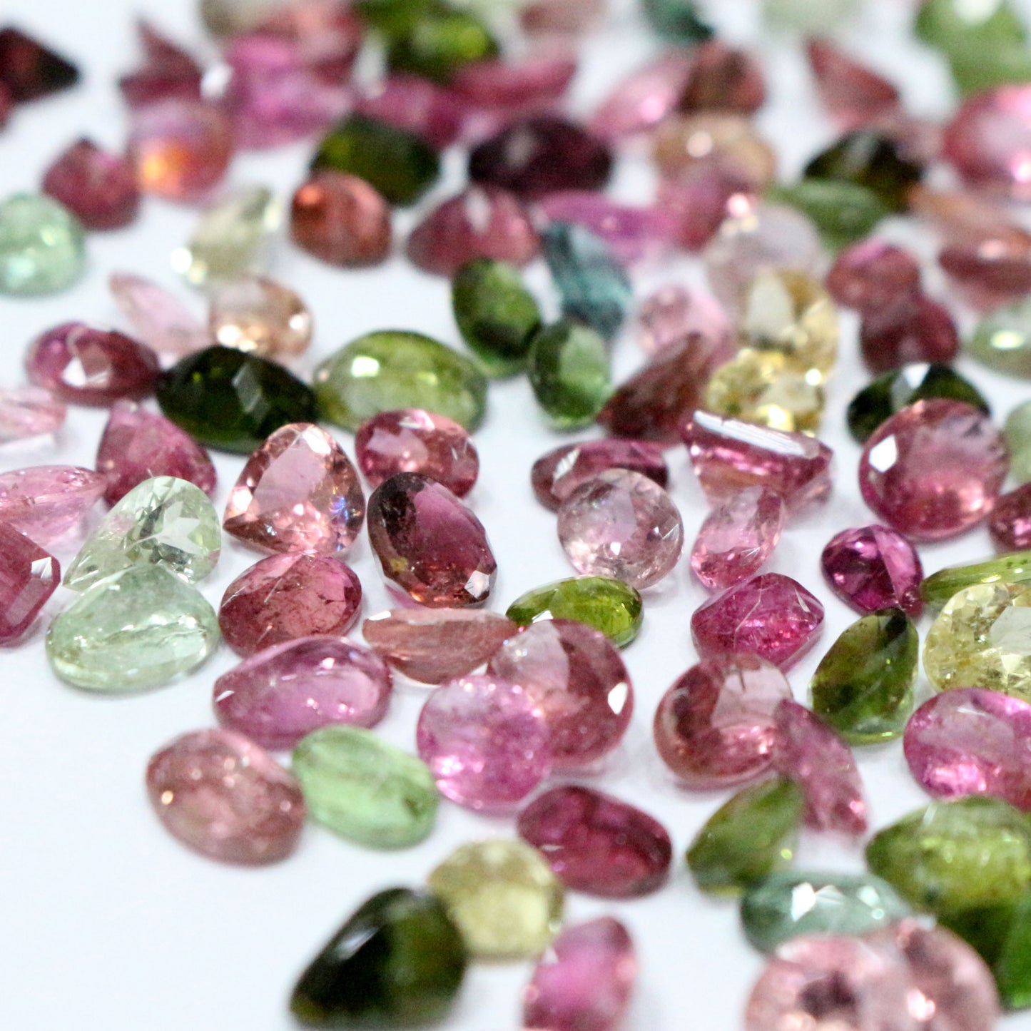 Natural Multi Tourmaline  4x6 5x7 Oval Pear Calibration Loose Gemstone