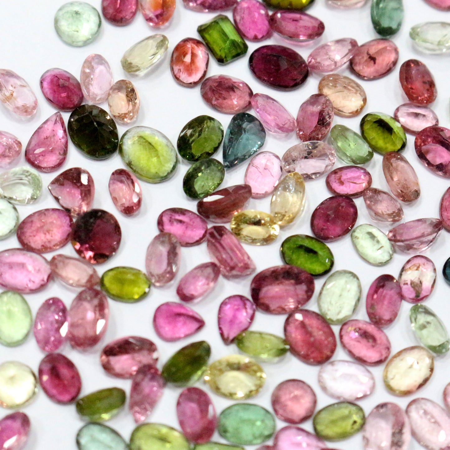 Natural Multi Tourmaline  4x6 5x7 Oval Pear Calibration Loose Gemstone