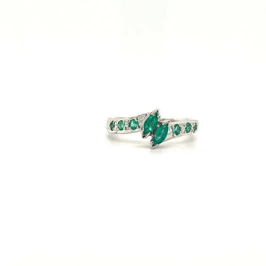 Natural Emerald Gemstone 925 Sterling Silver Ring