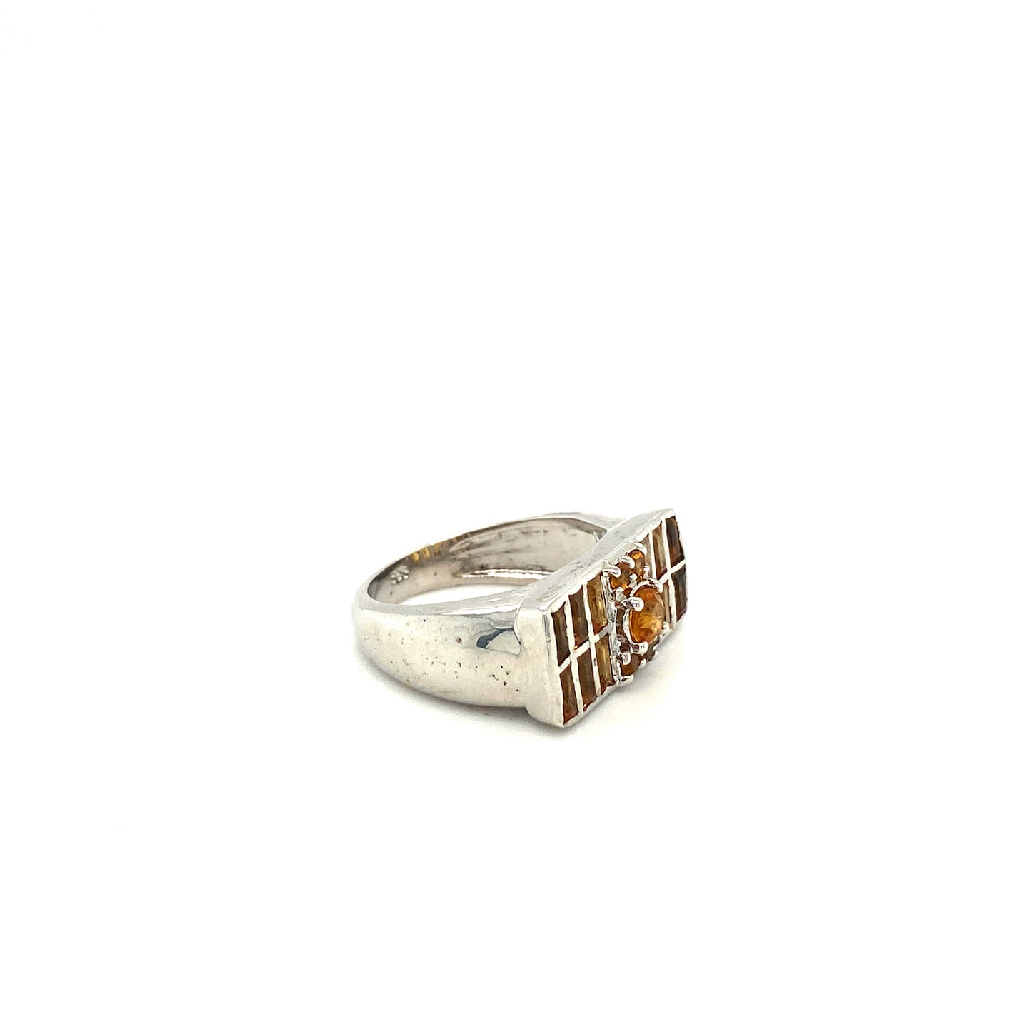 Yellow Citrine Gemstone 925 Sterling Silver Ring
