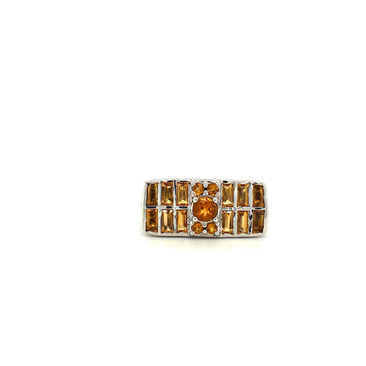 Yellow Citrine Gemstone 925 Sterling Silver Ring