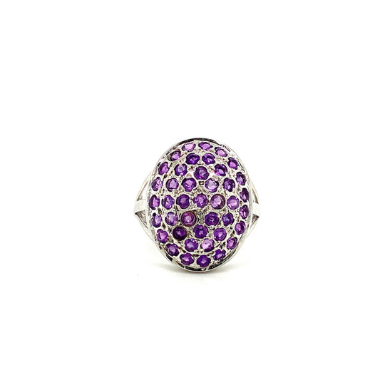 Natural Amethyst Gemstone 925 Sterling Silver Ring