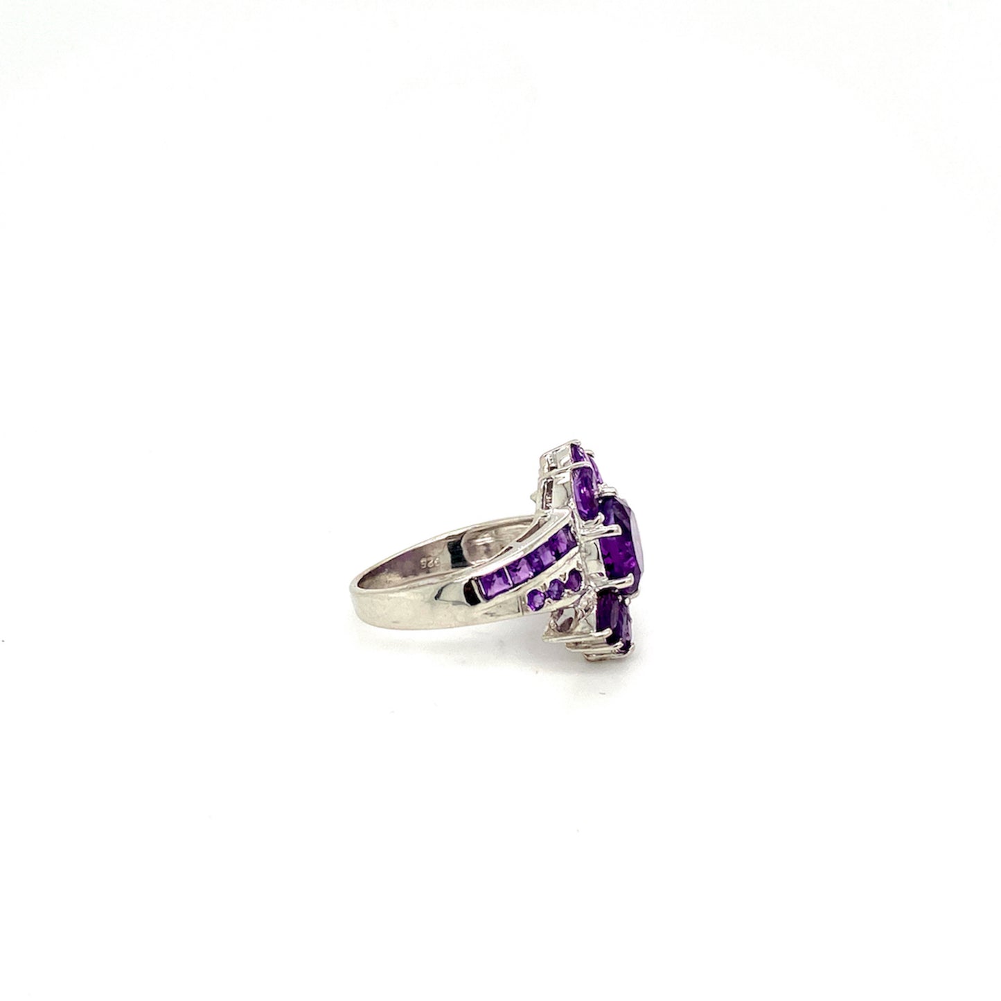 Natural Amethyst Gemstone 925 Sterling Silver Ring