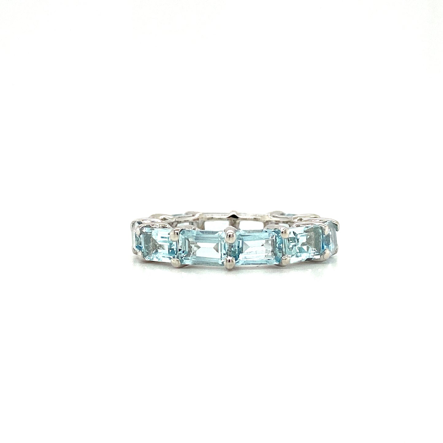 Natural Aquamarine Gemstone 925 Sterling Silver Ring | Paraiso Jewels