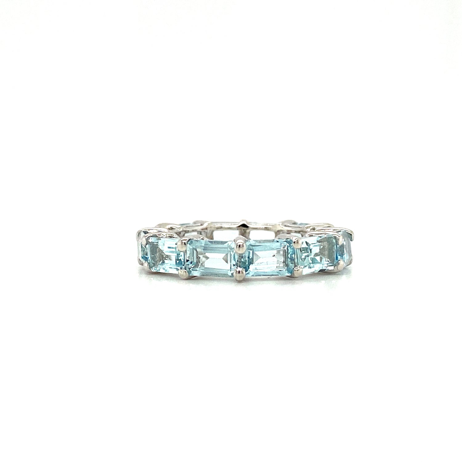 Natural Aquamarine Gemstone 925 Sterling Silver Ring | Paraiso Jewels