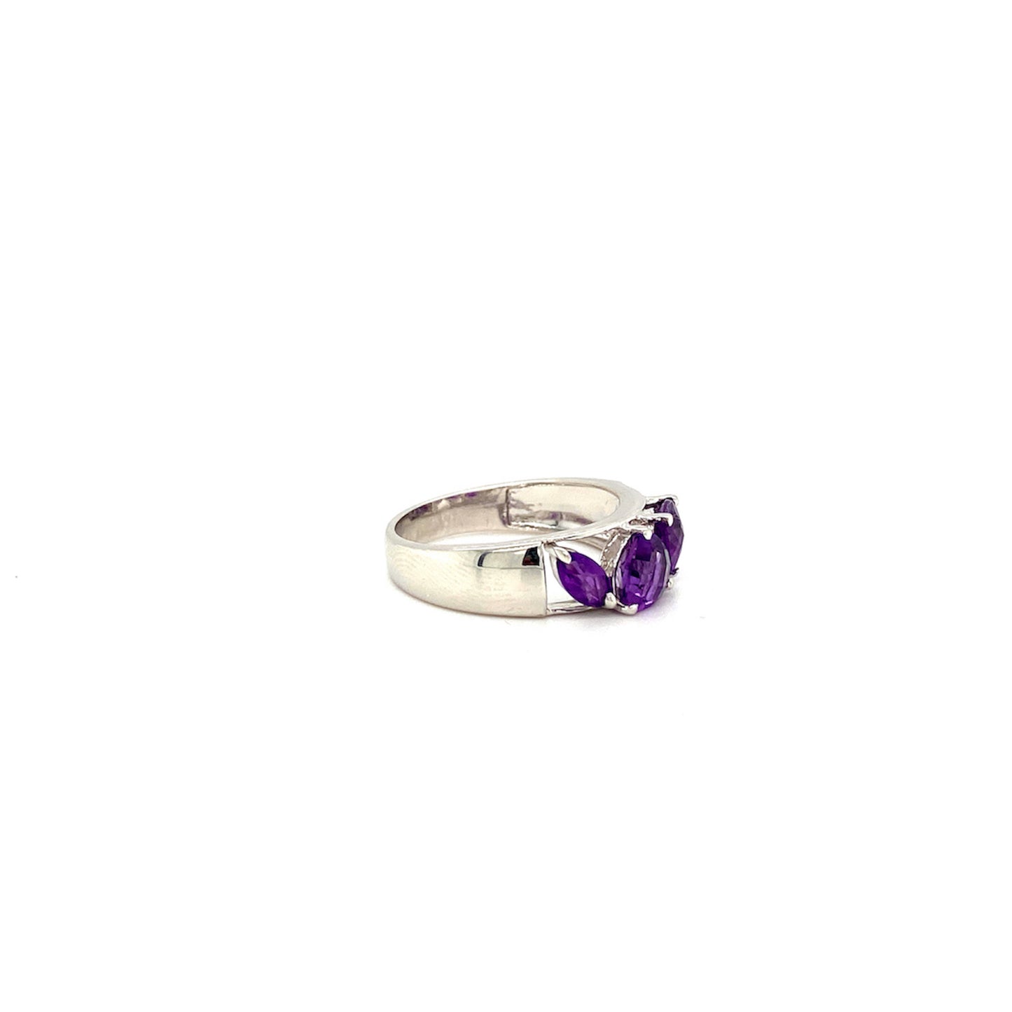 Natural Amethyst Gemstone 925 Sterling Silver Ring
