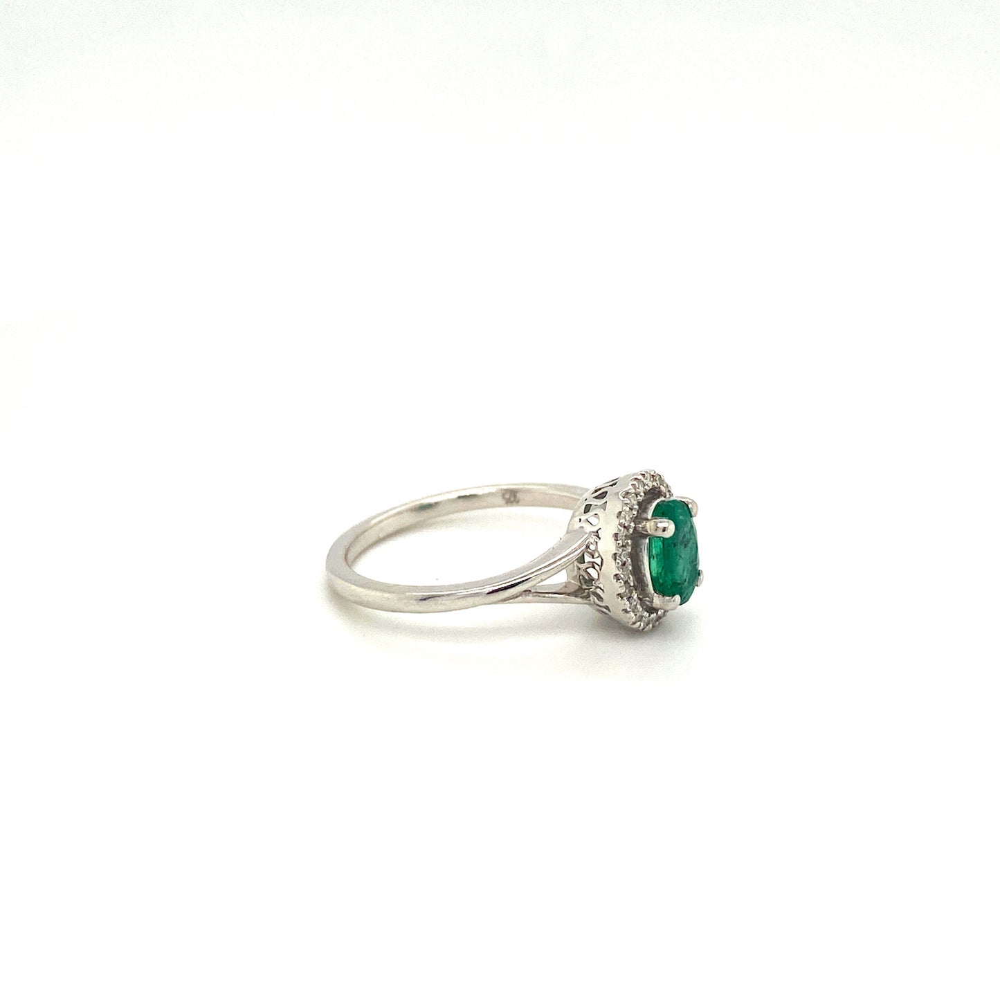 Natural Emerald Gemstone 925 Sterling Silver Ring