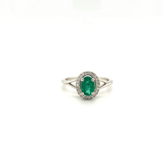 Natural Emerald Gemstone 925 Sterling Silver Ring