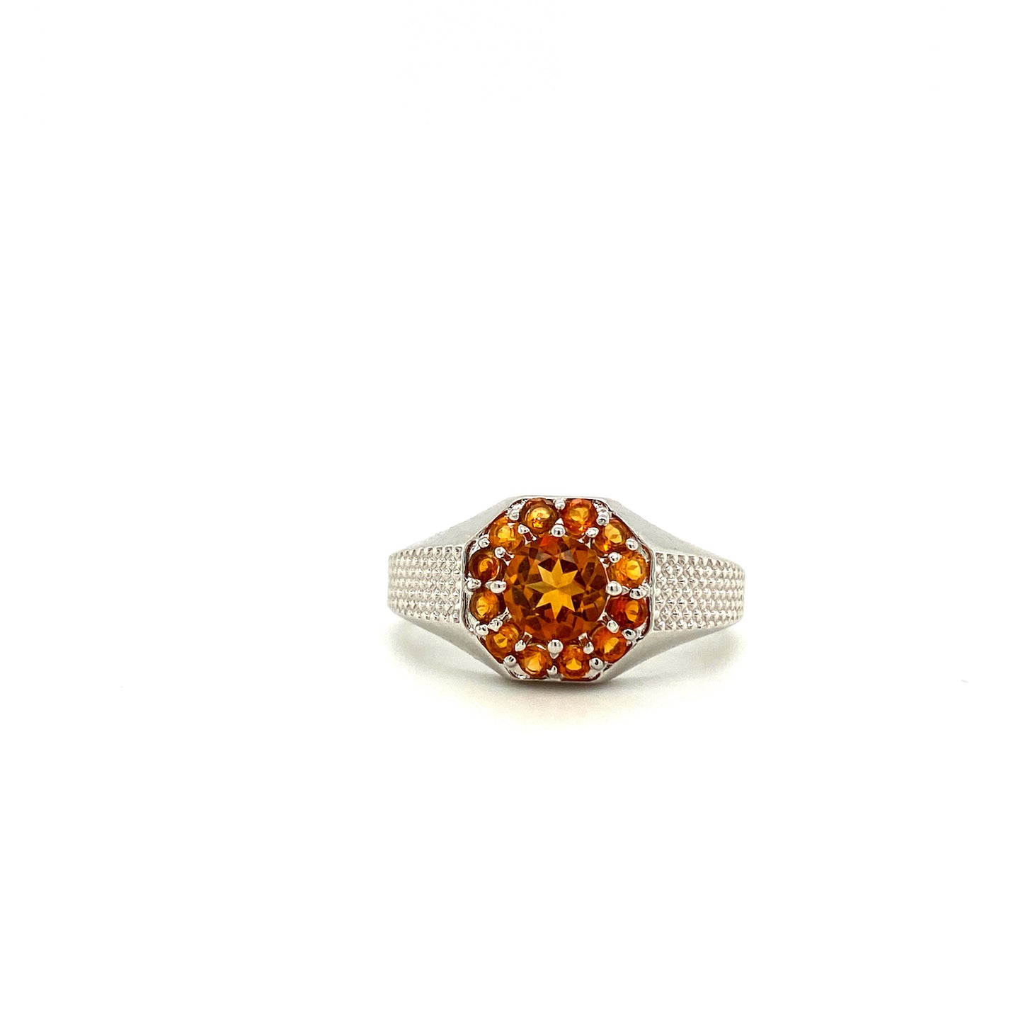 Natural Citrine Gemstone 925 Sterling Silver Ring | Paraiso Jewels