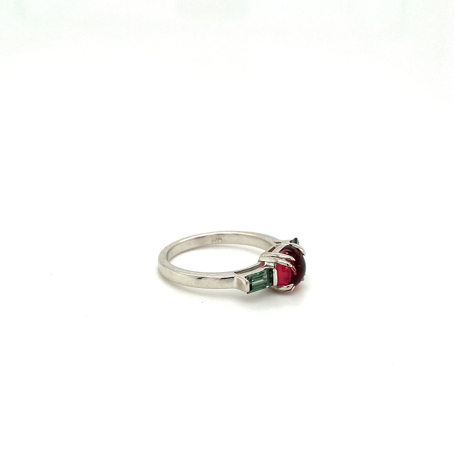 Natural Multi Tourmaline Gemstone 925 Sterling Silver Ring