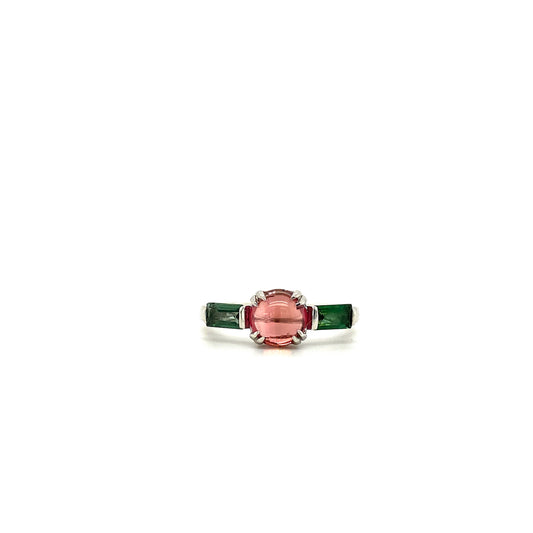 Natural Multi Tourmaline Gemstone 925 Sterling Silver Ring