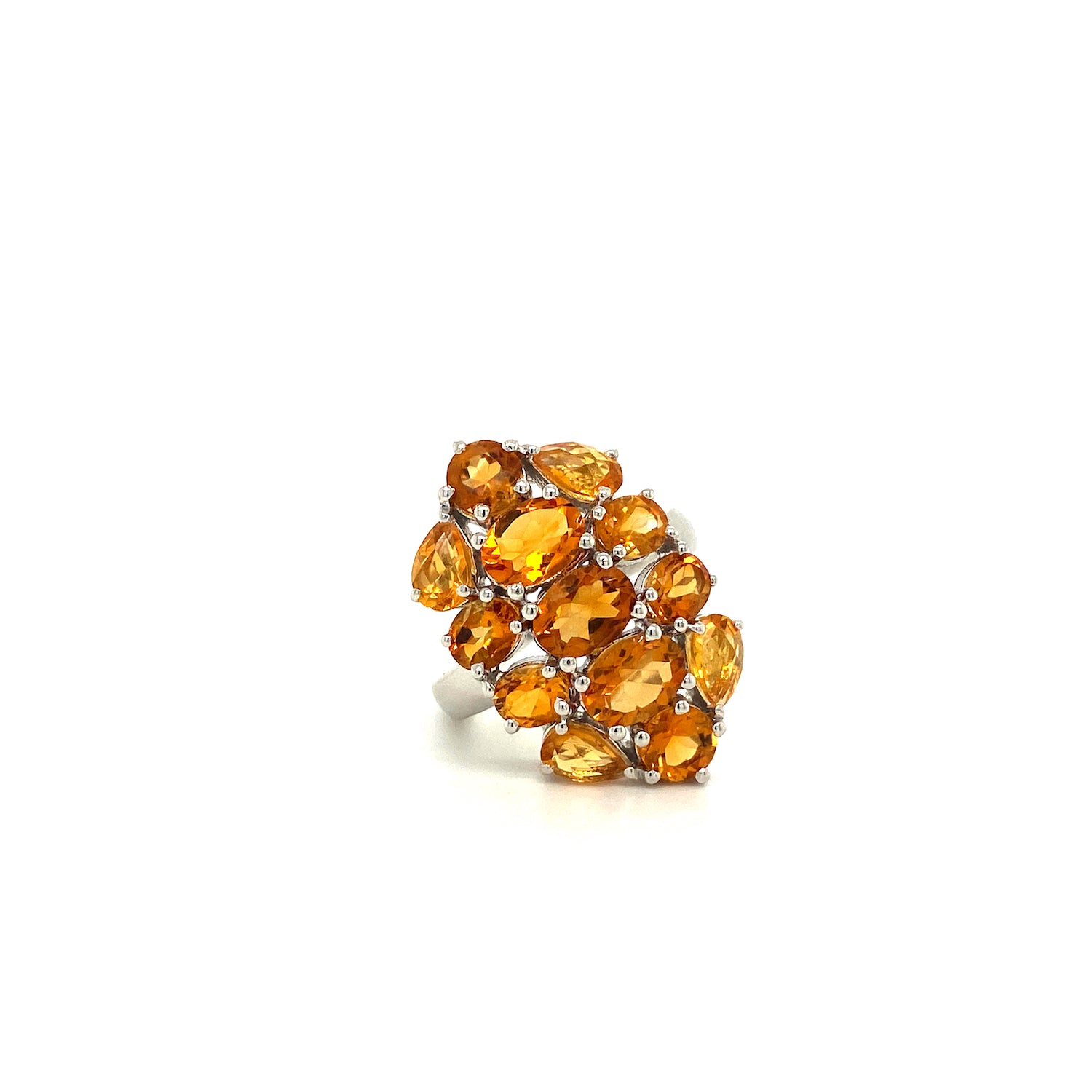 Natural Citrine Gemstone 925 Sterling Silver Ring | Paraiso Jewels