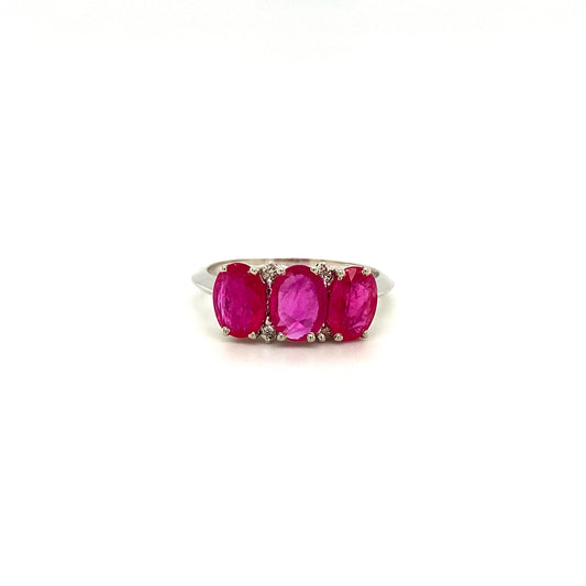 Natural Ruby Gemstone 925 Sterling Silver Statement Ring | Paraiso Jewels