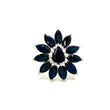 Natural Sapphire and Diamond Gemstone 925 Sterling Silver Ring | Paraiso Jewels
