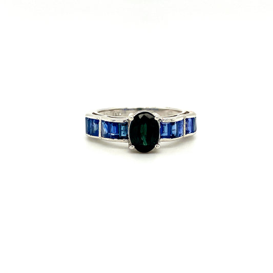 Natural Sapphire Gemstone 925 Sterling Silver Ring | Paraiso Jewels