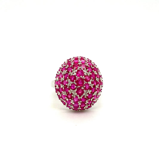 Natural Ruby Gemstone 925 Sterling Silver Ring | Paraiso Jewels
