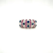 Natural Sapphire Ruby Diamond Gemstone 925 Sterling Silver Ring | Paraiso Jewels