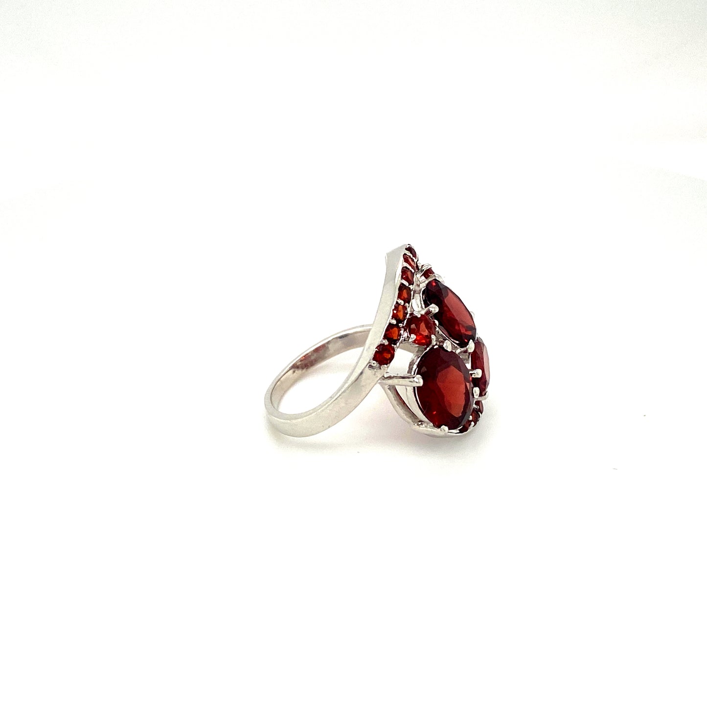 Natural Garnet Gemstone 925 Sterling Silver Ring | Paraiso Jewels