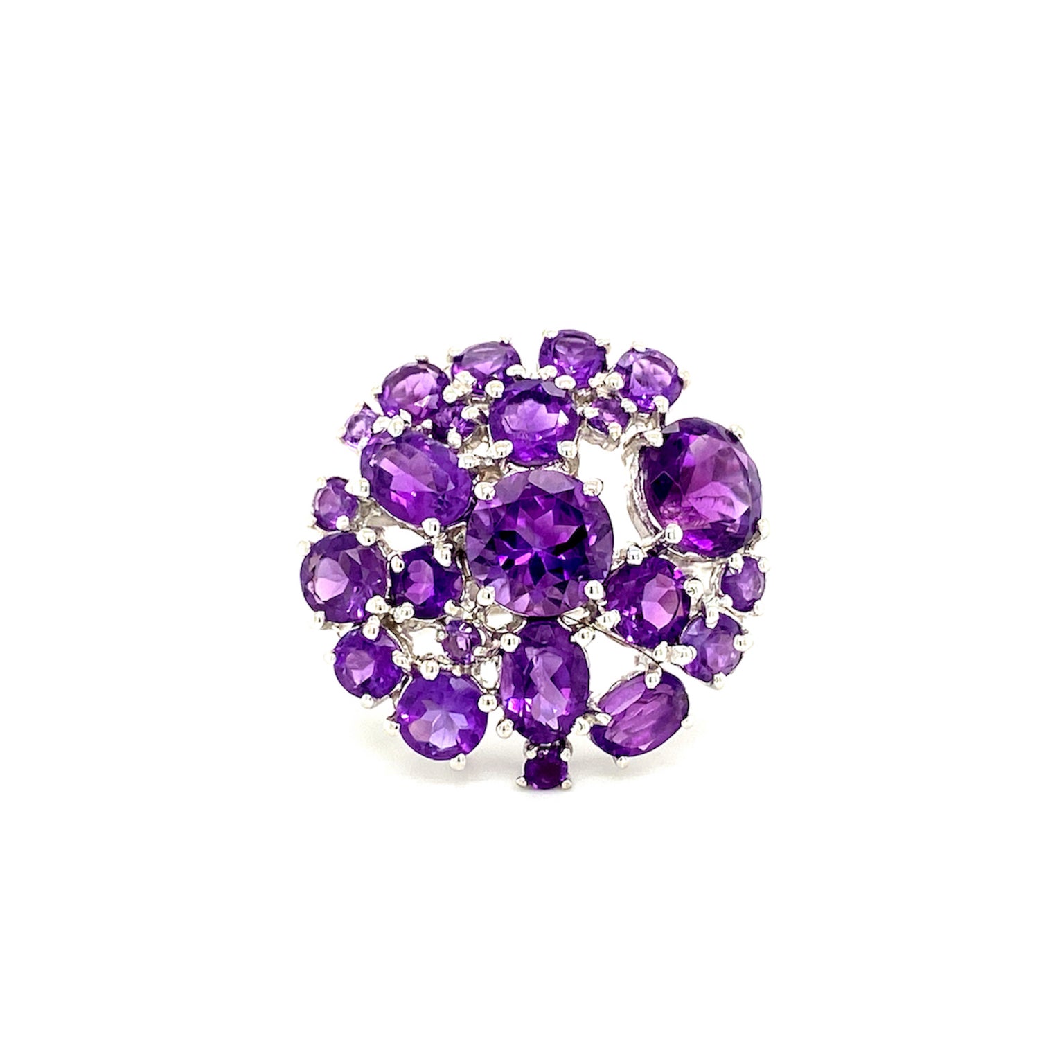 Natural Amethyst Gemstone 925 Sterling Silver Ring | Paraiso Jewels