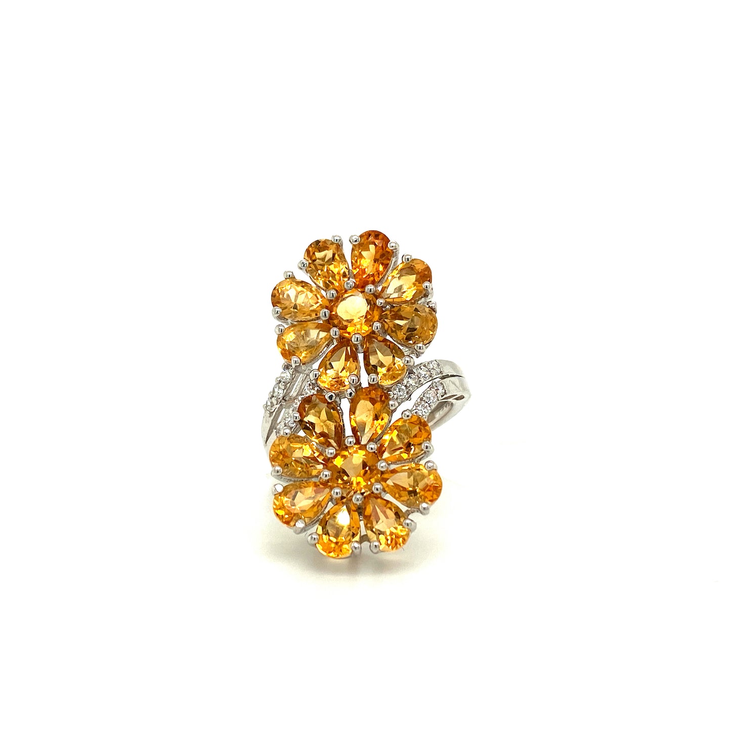 Natural Citrine Gemstone 925 Sterling Silver Ring | Paraiso Jewels