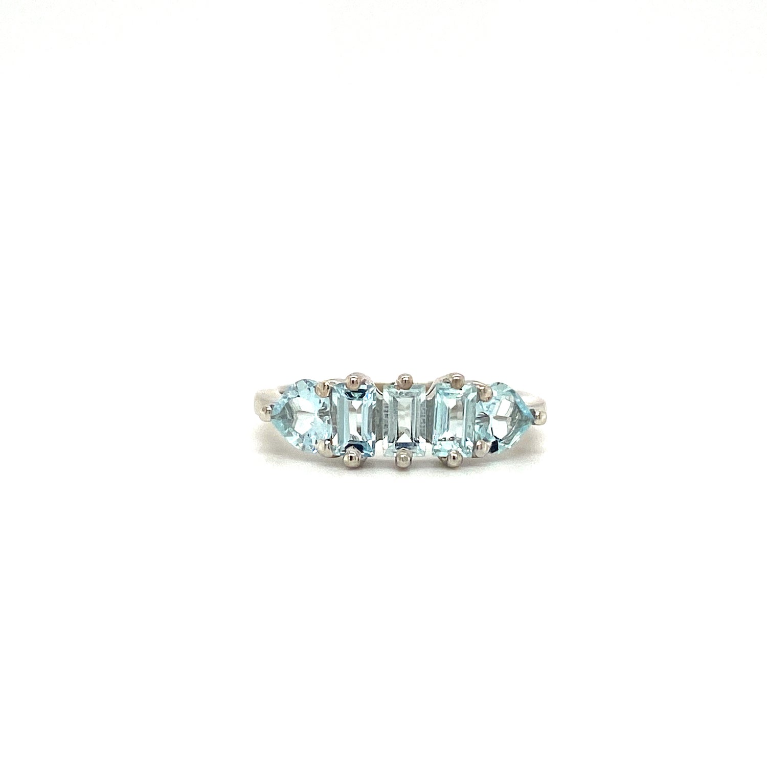 Natural Aquamarine Gemstone 925 Sterling Silver Ring | Paraiso Jewels