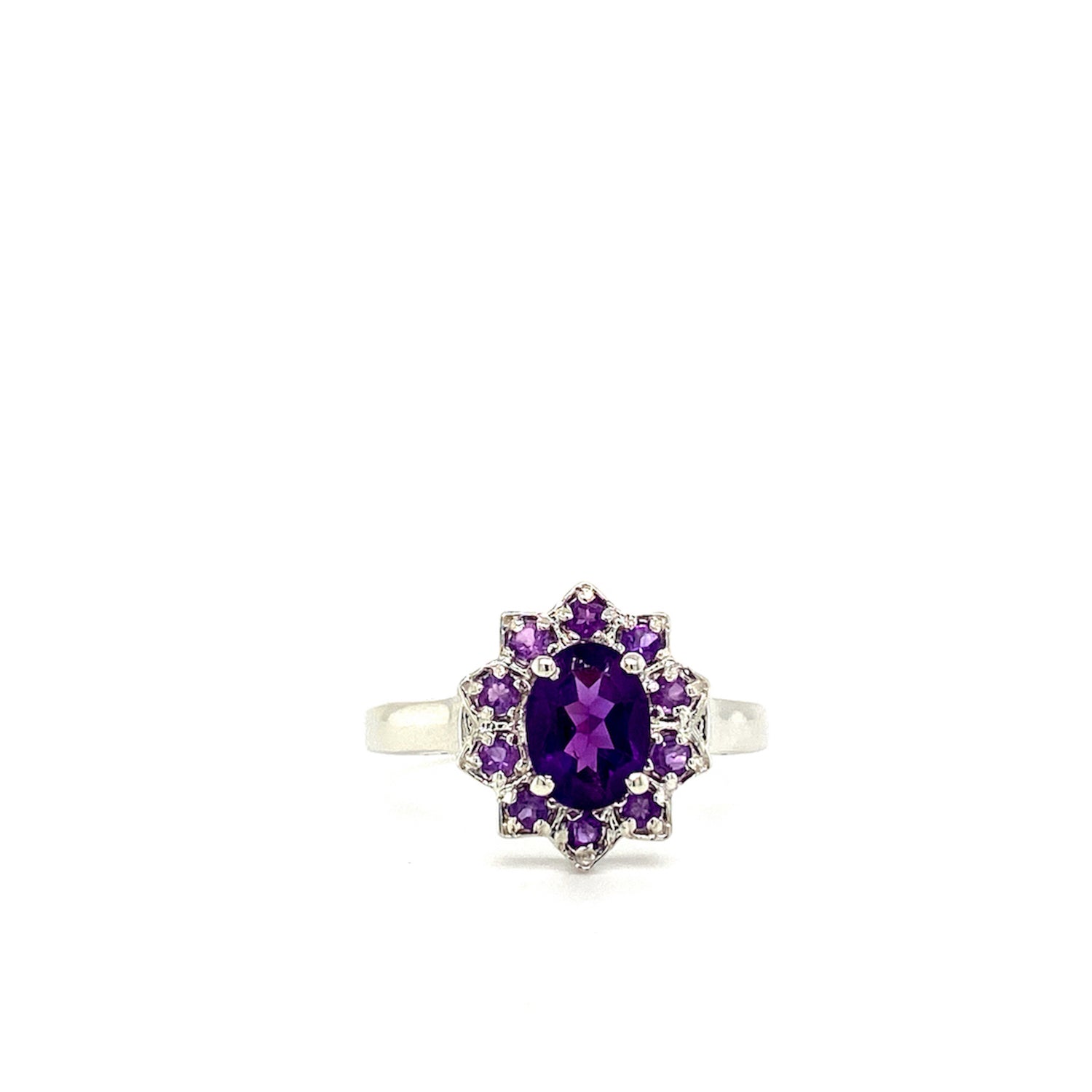 Natural Amethyst Gemstone 925 Sterling Silver Ring | Paraiso Jewels