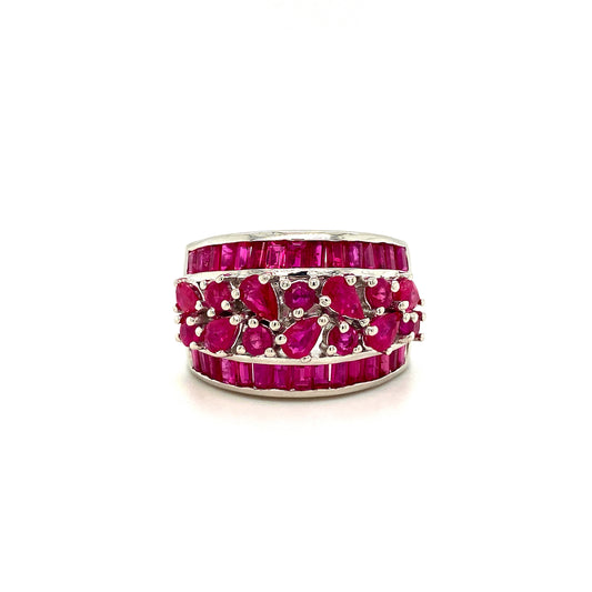 Natural Ruby Gemstone 925 Sterling Silver Ring | Paraiso Jewels