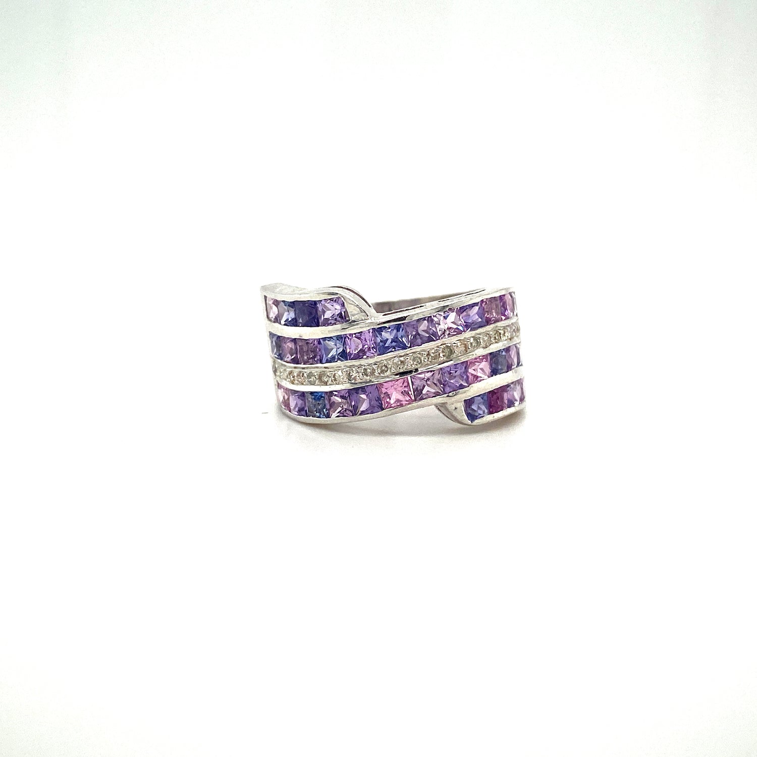 Natural Multi Sapphire Gemstone 925 Sterling Silver Ring | Paraiso Jewels