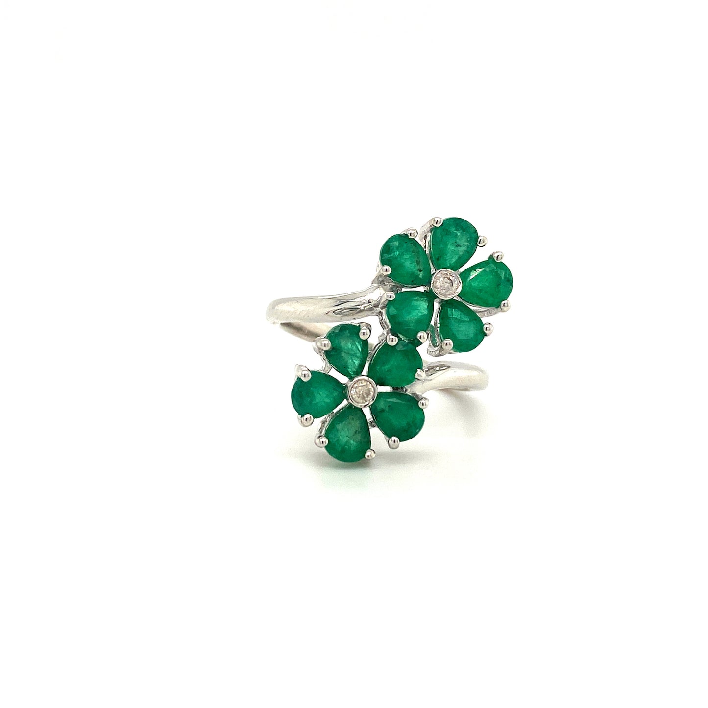Natural Emerald Gemstone 925 Sterling Silver Ring | Paraiso Jewels