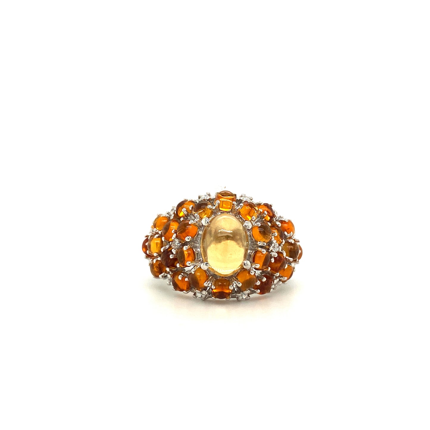 Natural Citrine Gemstone 925 Sterling Silver Ring | Paraiso Jewels