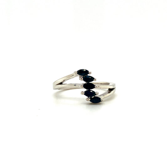 Natural Sapphire Gemstone 925 Sterling Silver Ring | Paraiso Jewels