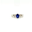 Natural Sapphire and Diamond Gemstone 925 Sterling Silver Ring | Paraiso Jewels