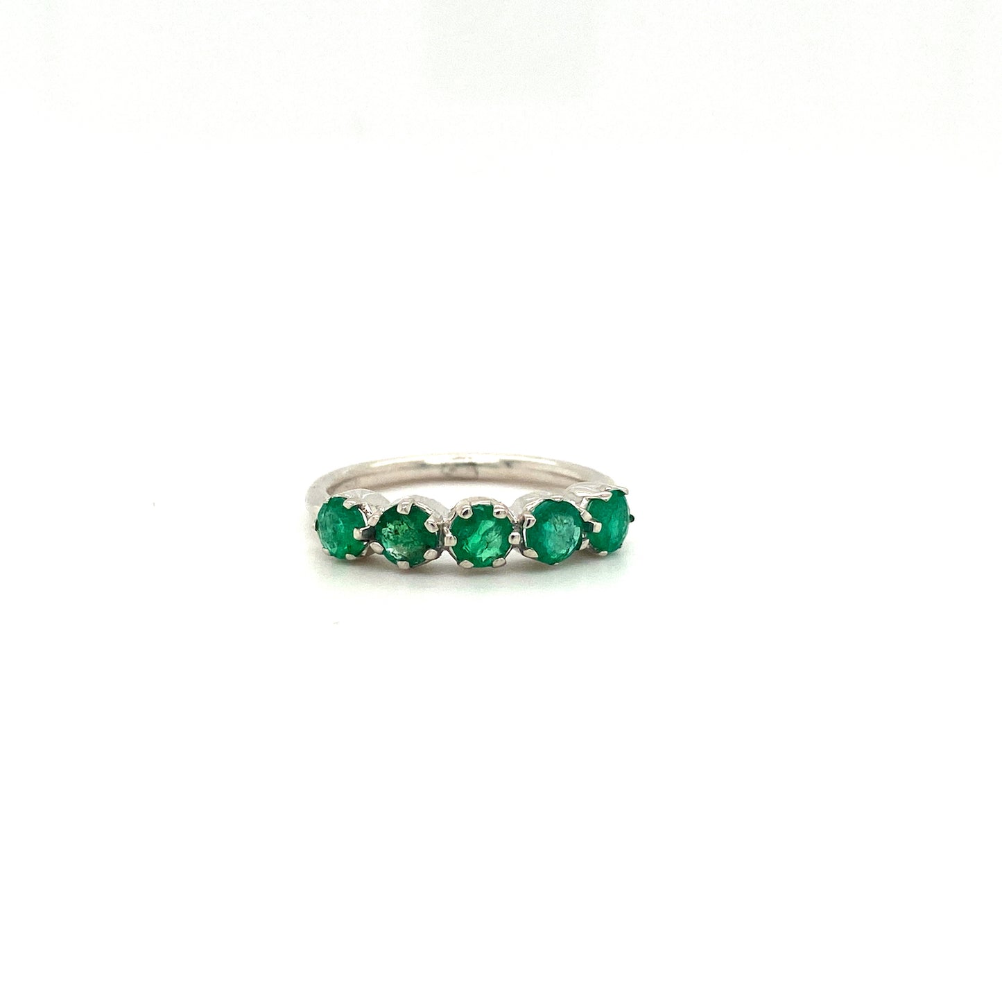 Natural Emerald Gemstone 925 Sterling Silver Ring | Paraiso Jewels