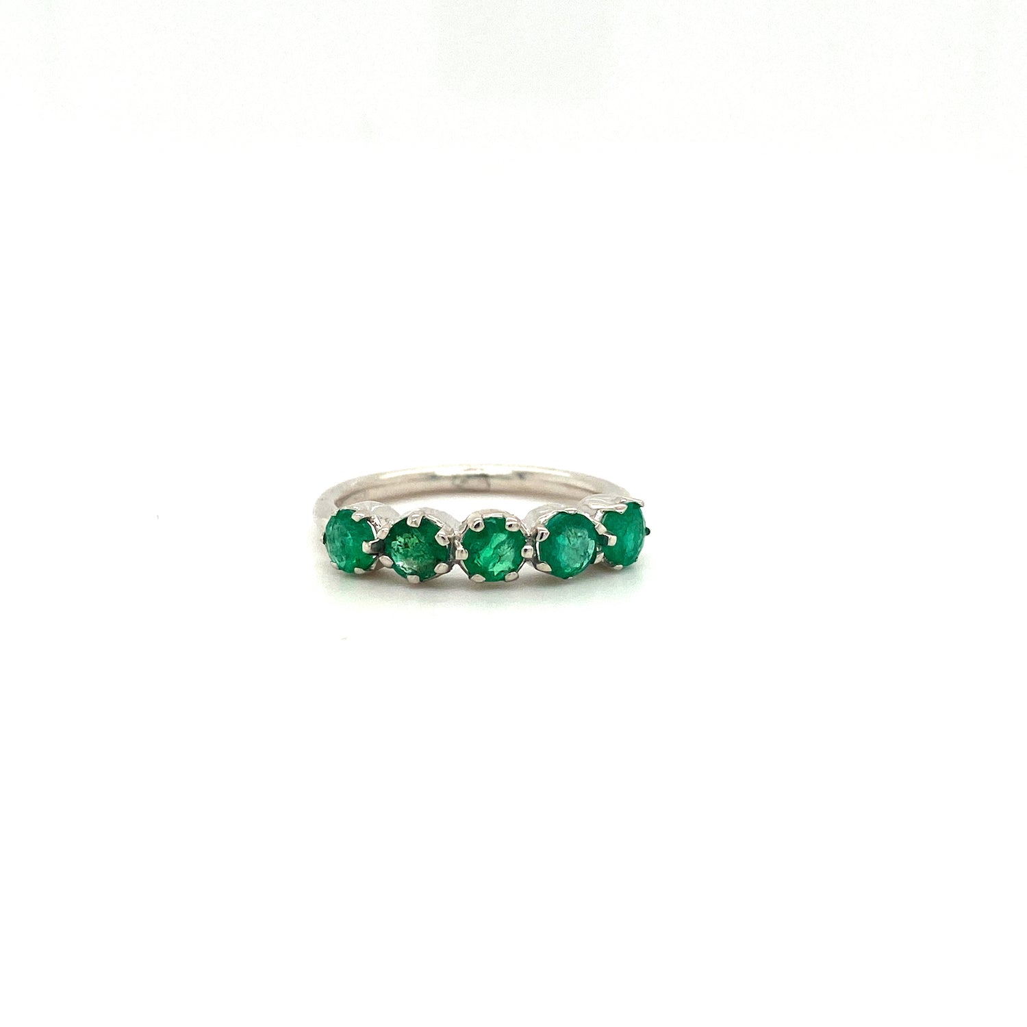 Natural Emerald Gemstone 925 Sterling Silver Ring | Paraiso Jewels